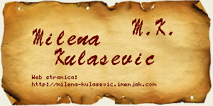 Milena Kulašević vizit kartica